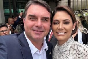 Flávio e Michelle Bolsonaro retomam aliança política com gravação de vídeo